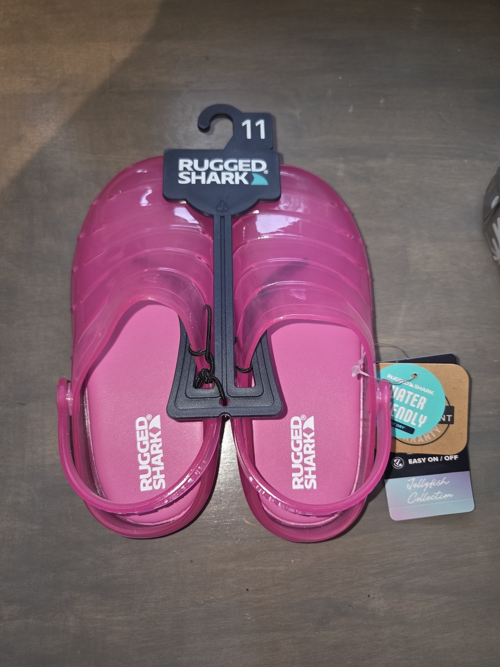 Rugged Shark Jelly Clog Pink Water-Friendly Sandals